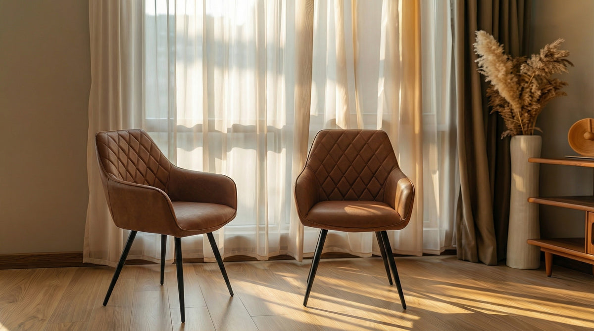 Zevaro Dining Chair Cognac (Set of 2)