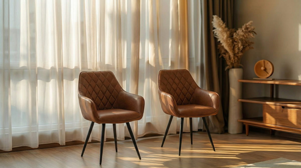 Zevaro Dining Chair Cognac (Set of 2)