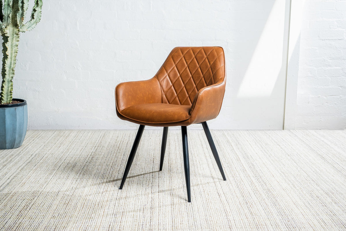 Zevaro Dining Chair Cognac (Set of 2)