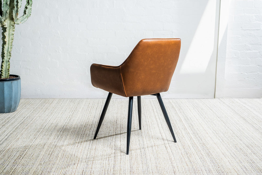 Zevaro Dining Chair Cognac (Set of 2)
