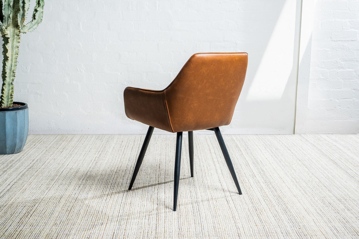 Zevaro Dining Chair Cognac (Set of 2)