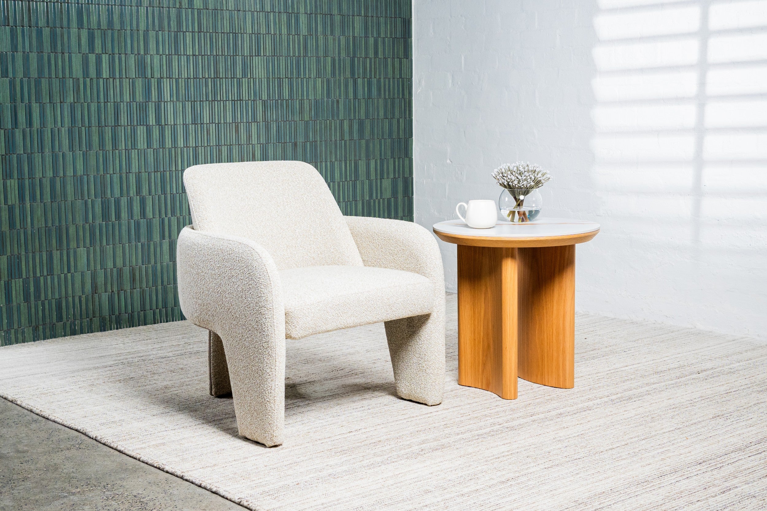 Natura Side Table Natural With Ceramic