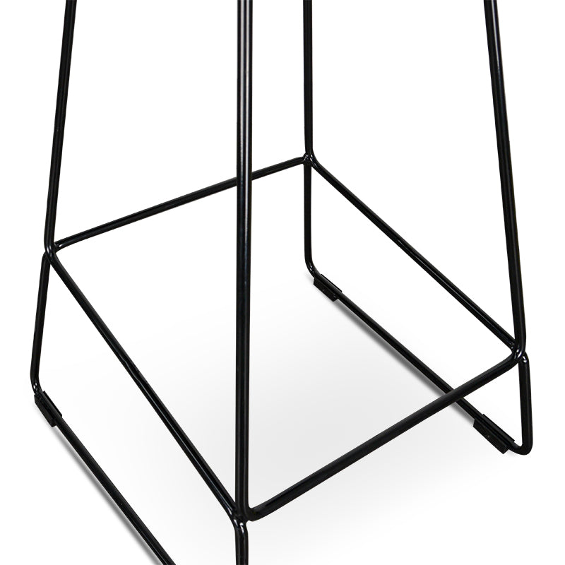 65cm Amalfi Bar Stool - Black Seat With Black Frame
