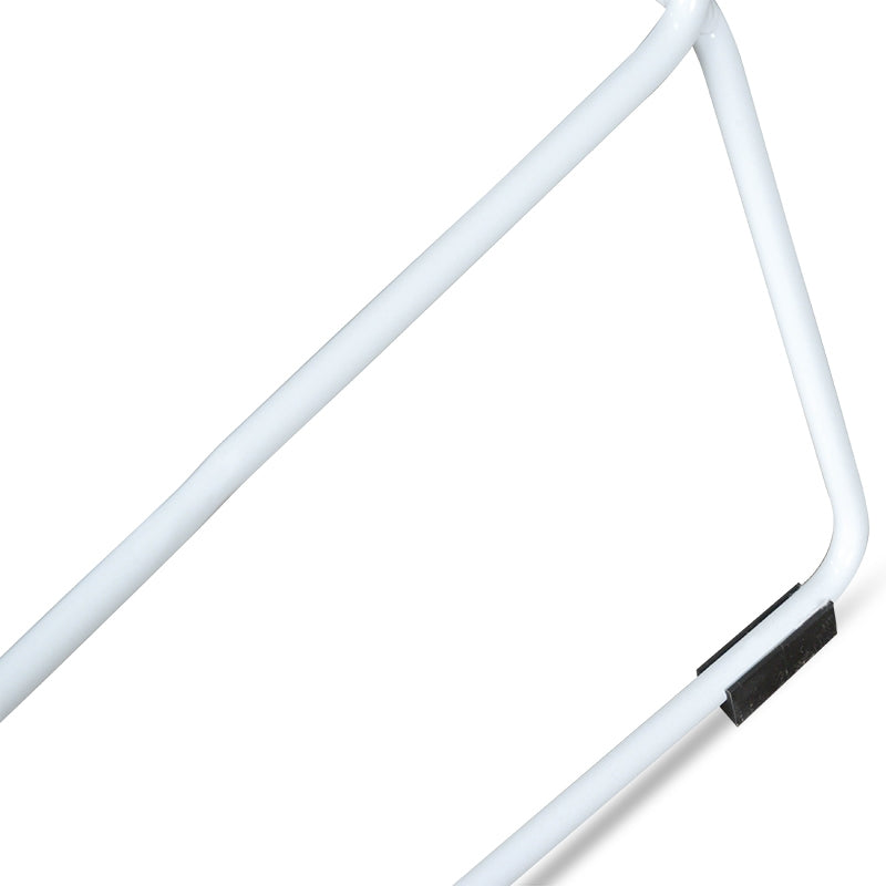 65cm Amalfi Bar Stool - white Seat With white metal Frame
