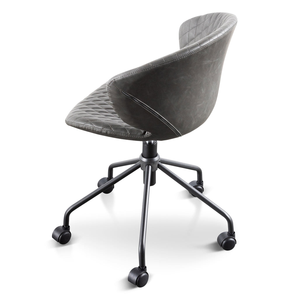 Milano Office Chair - Charcoal with Black Base