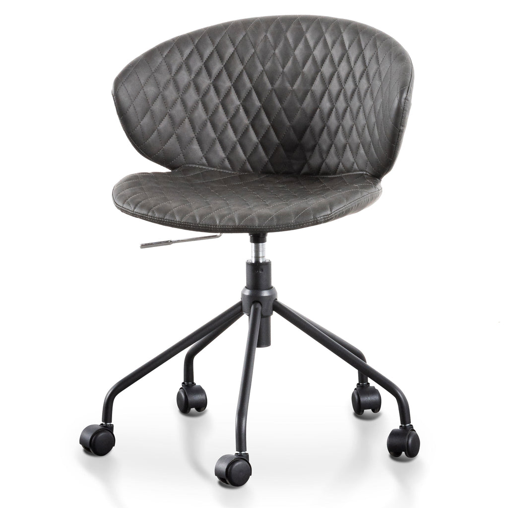 Milano Office Chair - Charcoal with Black Base