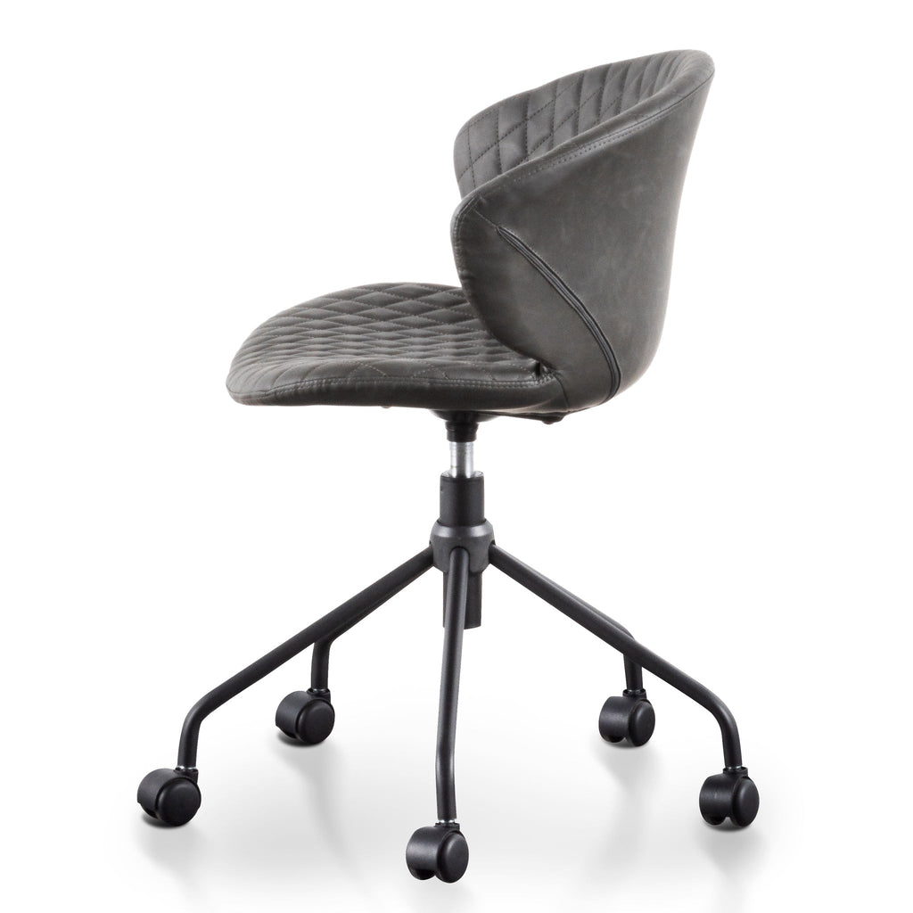 Milano Office Chair - Charcoal with Black Base
