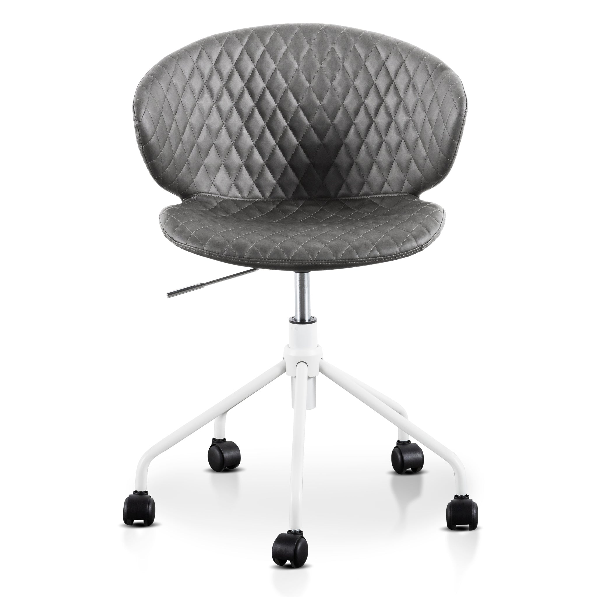 Milano Office Chair - Charcoal with White Base