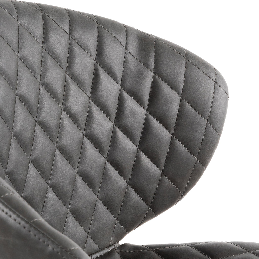 Milano Office Chair - Charcoal with White Base