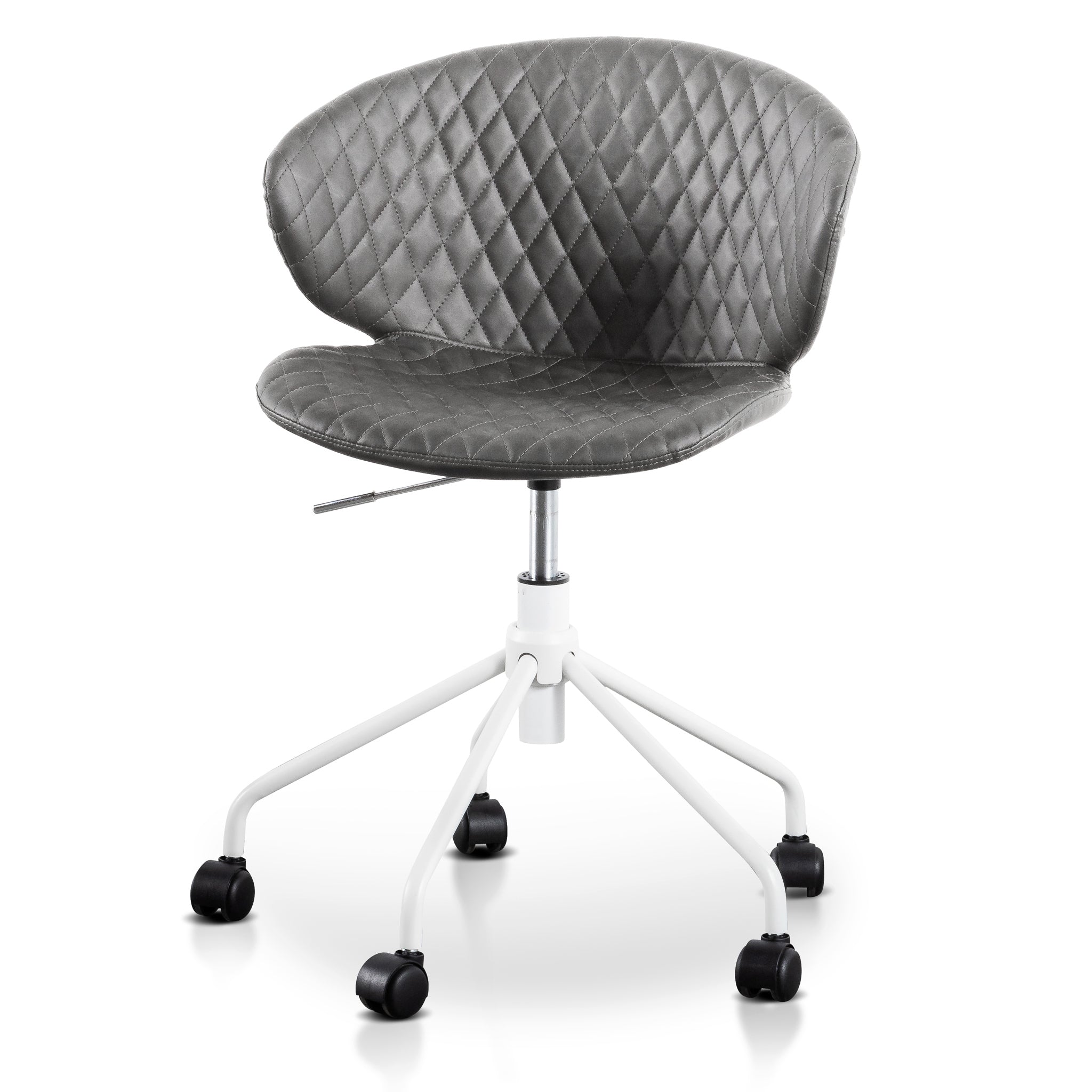 Milano Office Chair - Charcoal with White Base