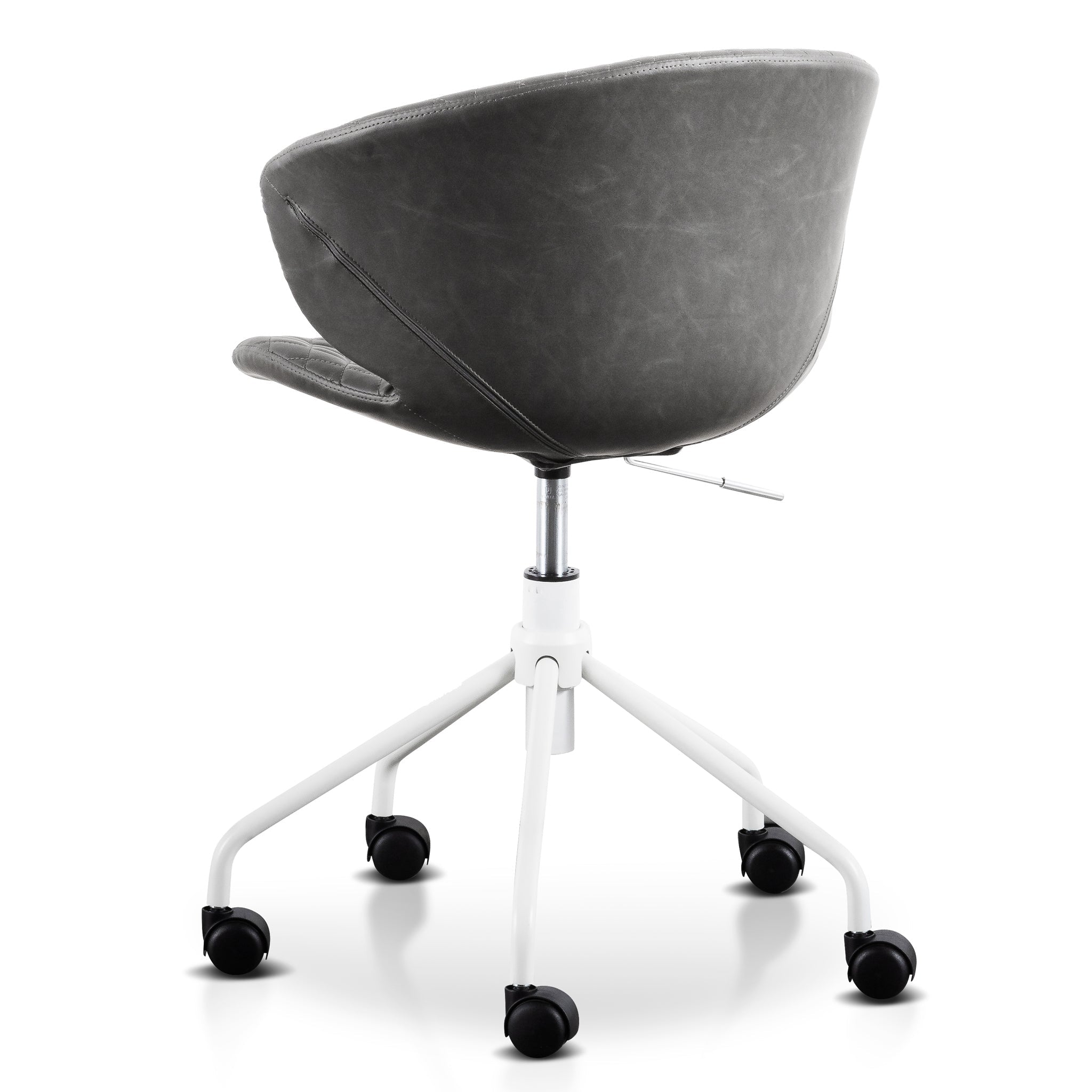 Milano Office Chair - Charcoal with White Base
