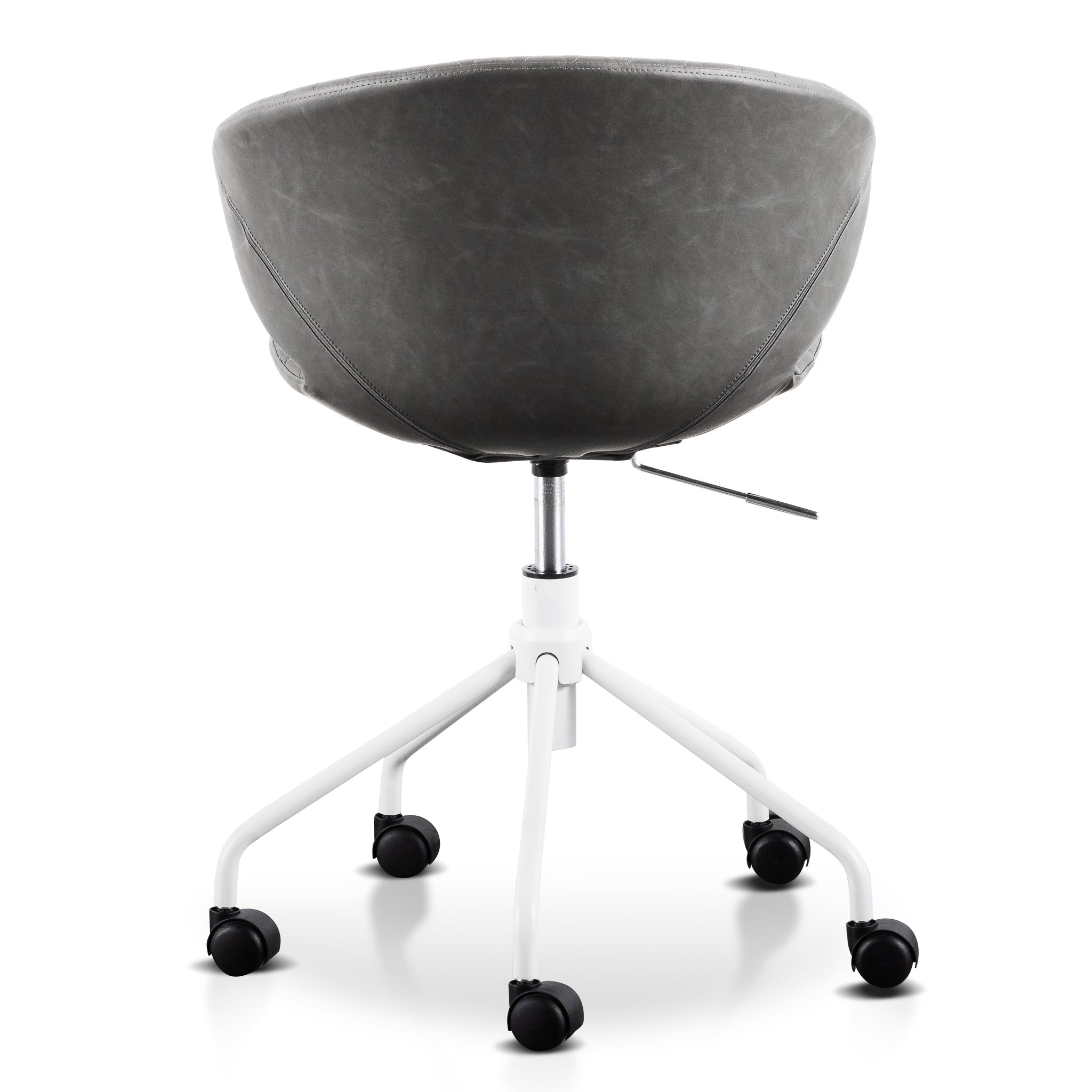 Milano Office Chair - Charcoal with White Base
