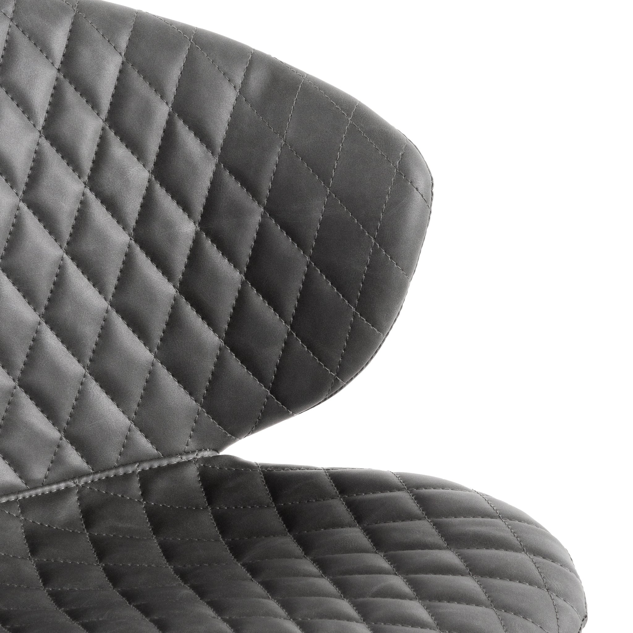 Milano Office Chair - Charcoal with White Base