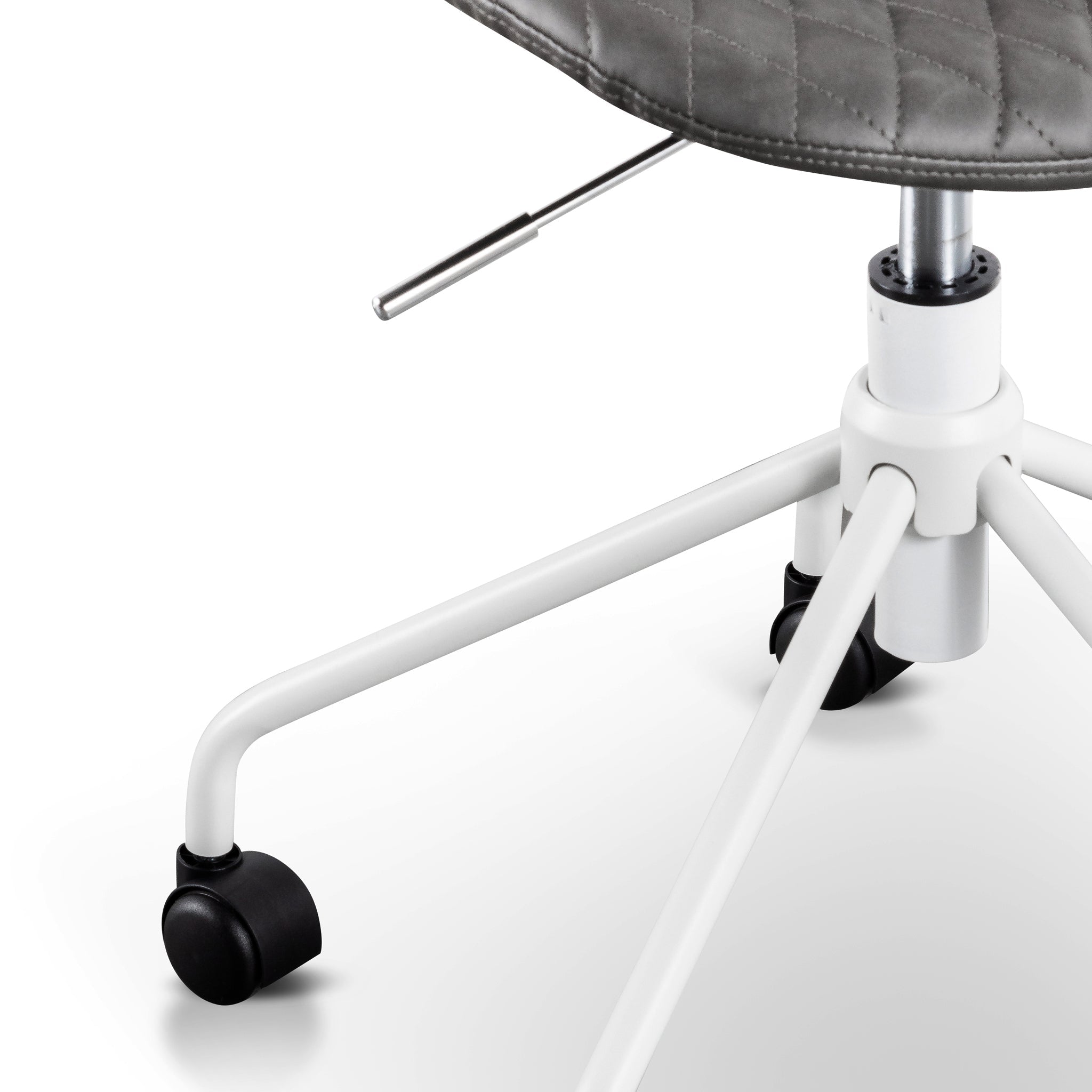 Milano Office Chair - Charcoal with White Base
