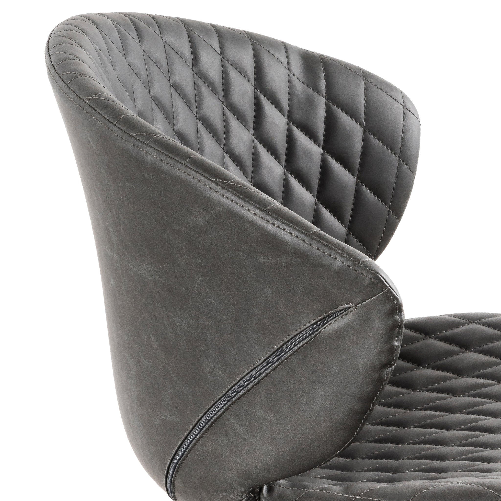 Milano Office Chair - Charcoal with White Base
