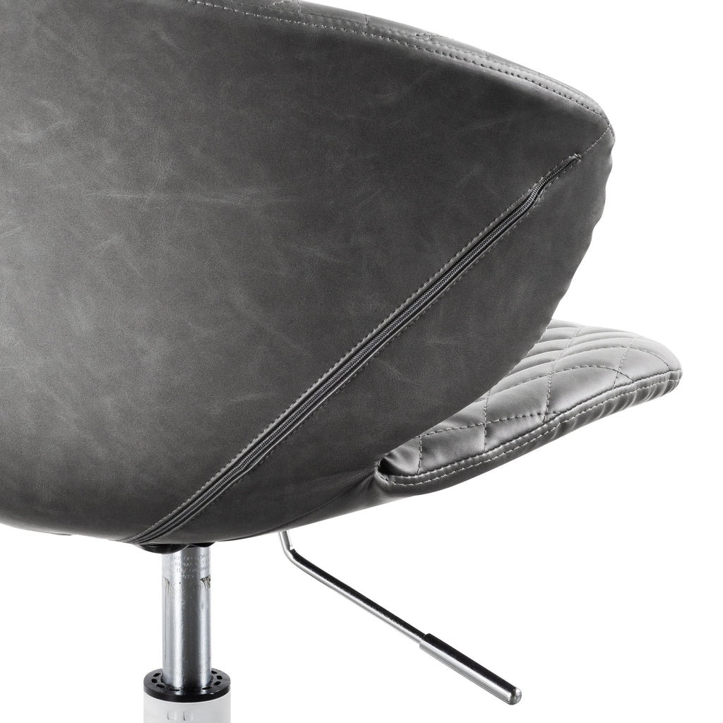 Milano Office Chair - Charcoal with White Base