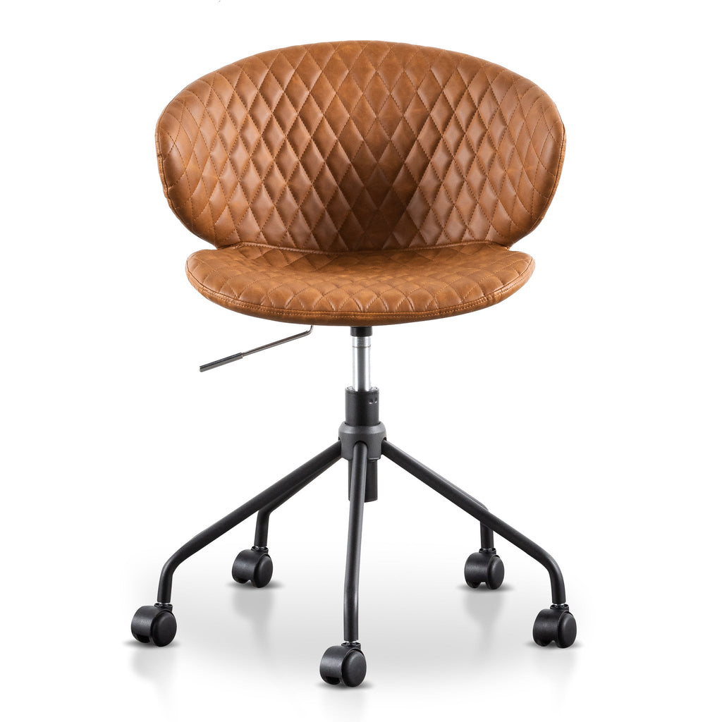 Milano Office Chair - Tan with Black Base