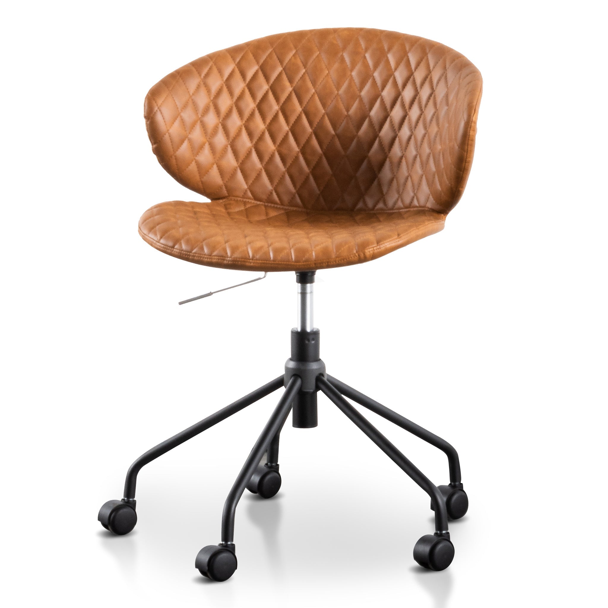 Milano Office Chair - Tan with Black Base