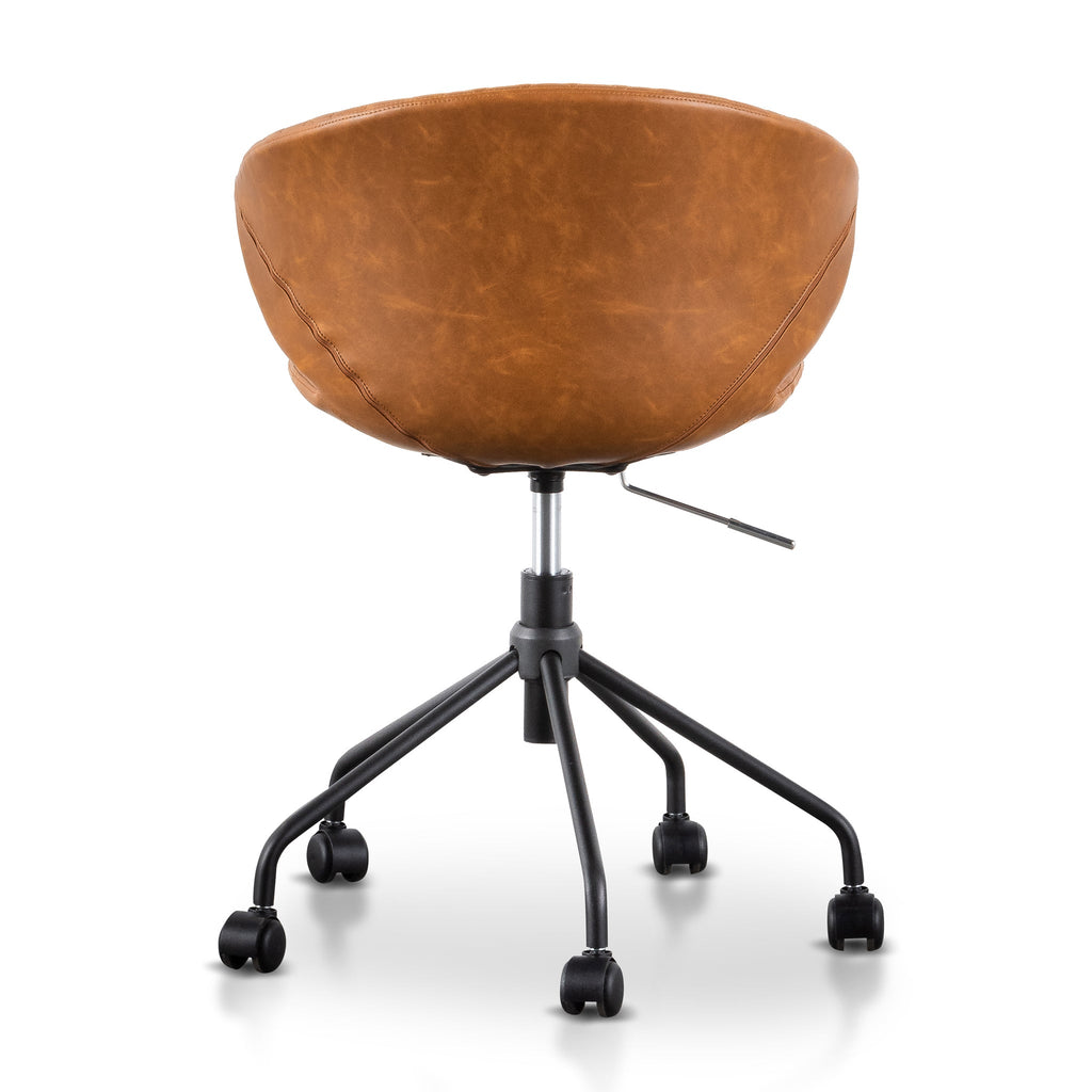 Milano Office Chair - Tan with Black Base