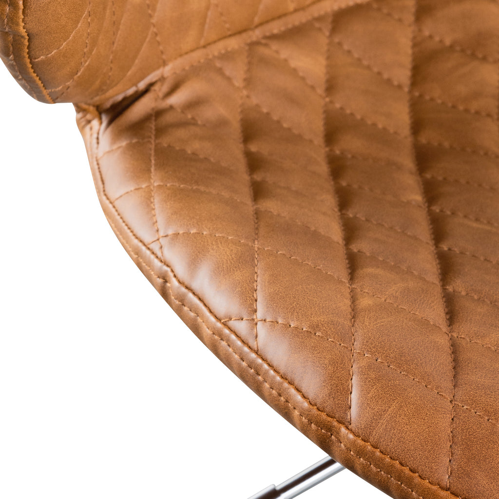 Milano Office Chair - Tan with Black Base
