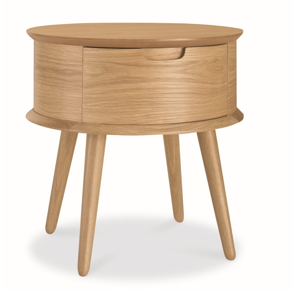 Round Capri Side Table - Walnut