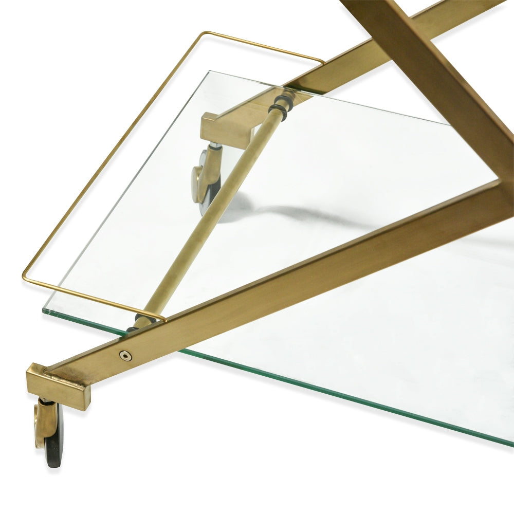 Brushed Gold Amalfi Bar Cart