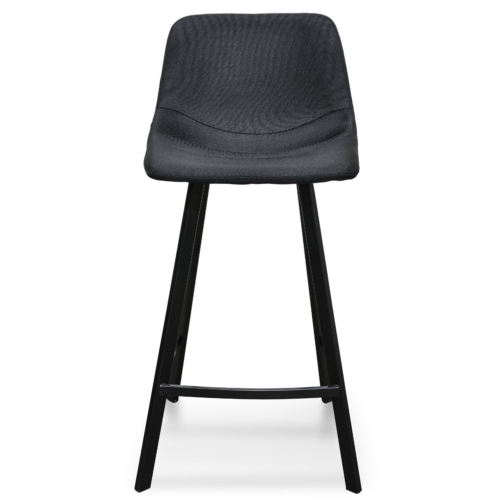 65cm Amalfi Bar Stool - Black (Set of 2)