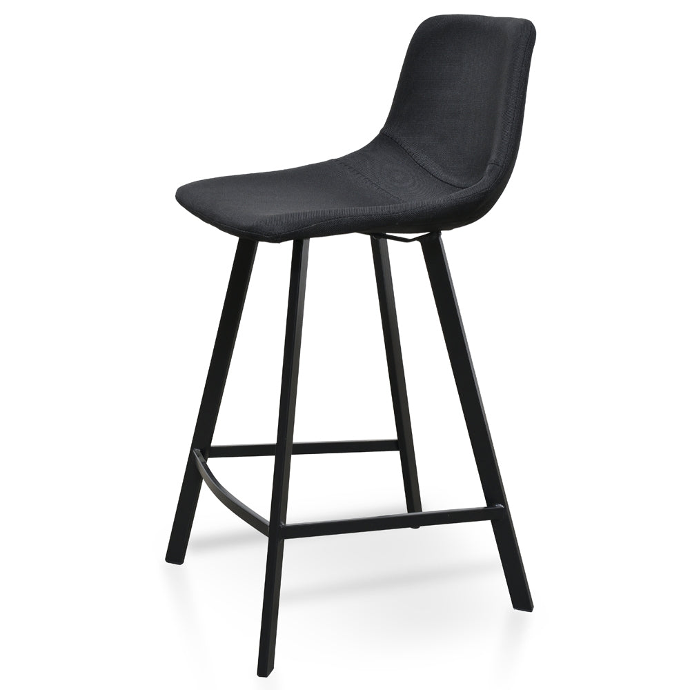 65cm Amalfi Bar Stool - Black (Set of 2)