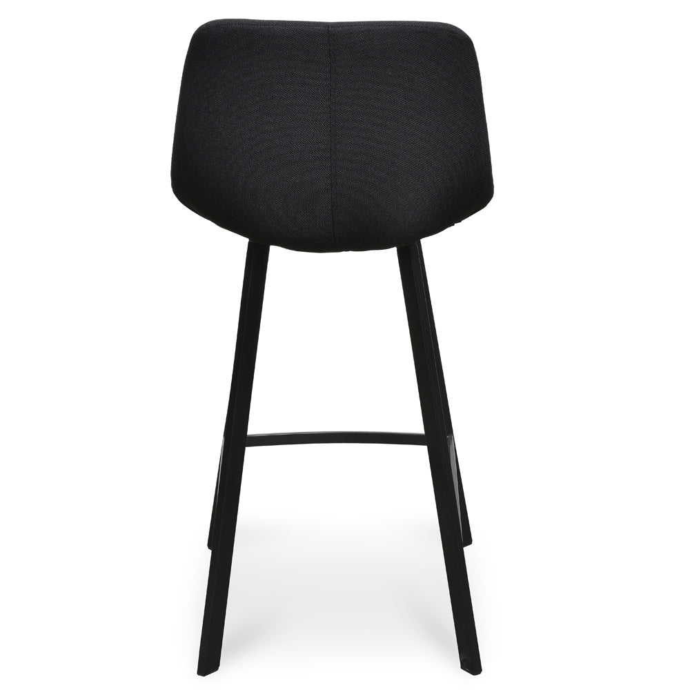 65cm Amalfi Bar Stool - Black (Set of 2)