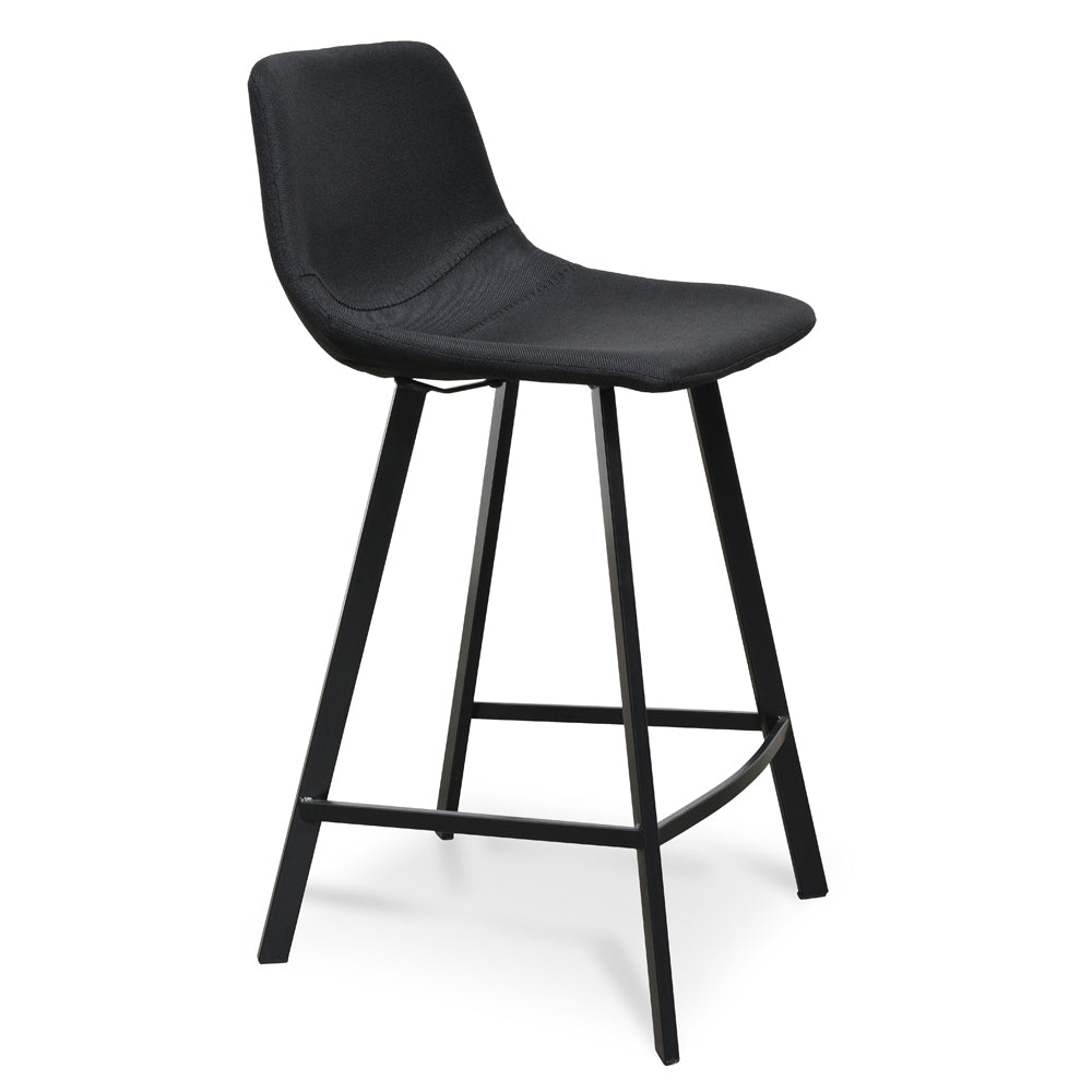 65cm Amalfi Bar Stool - Black (Set of 2)