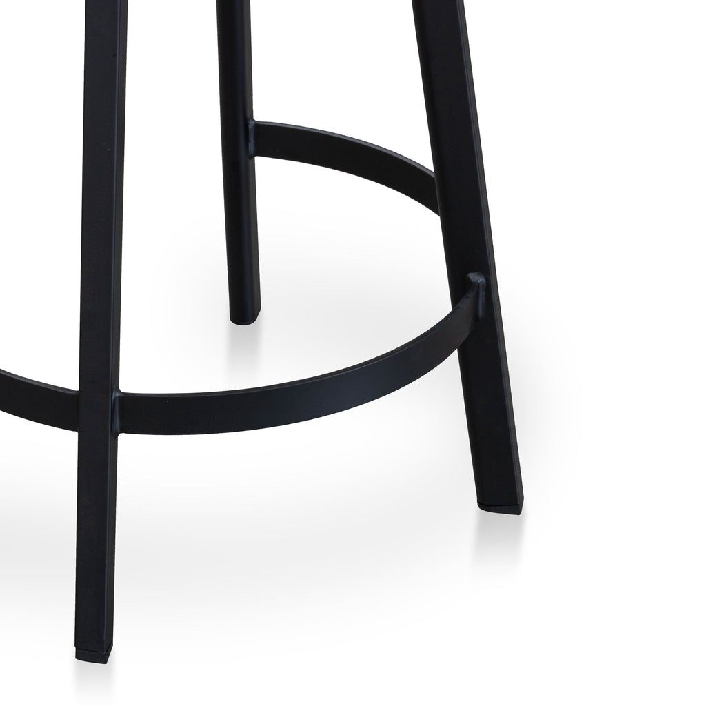Amalfi Bar Stool In Matt Black - Natural