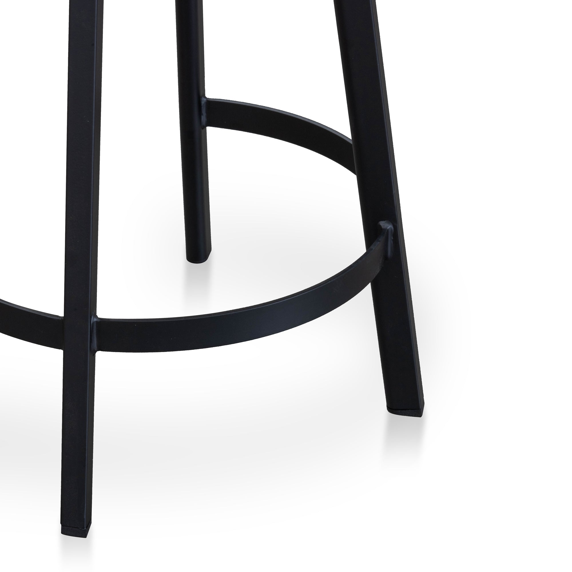 Amalfi Bar Stool In Matt Black - Natural