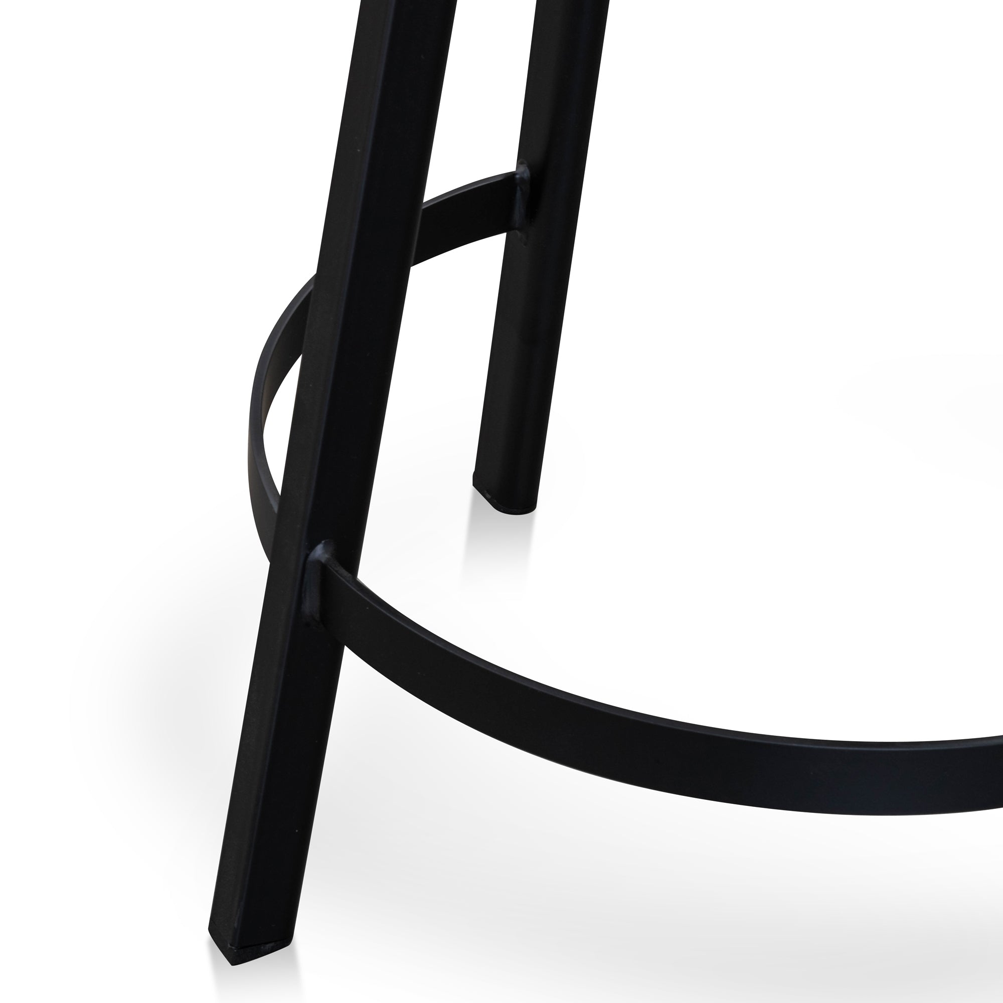 Amalfi Bar Stool In Matt Black - Natural