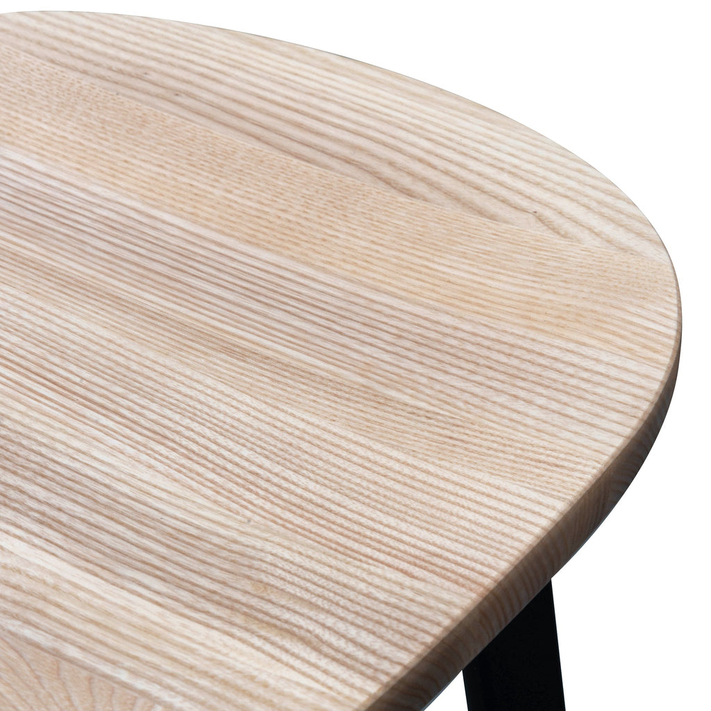 Amalfi Bar Stool In Matt Black - Natural