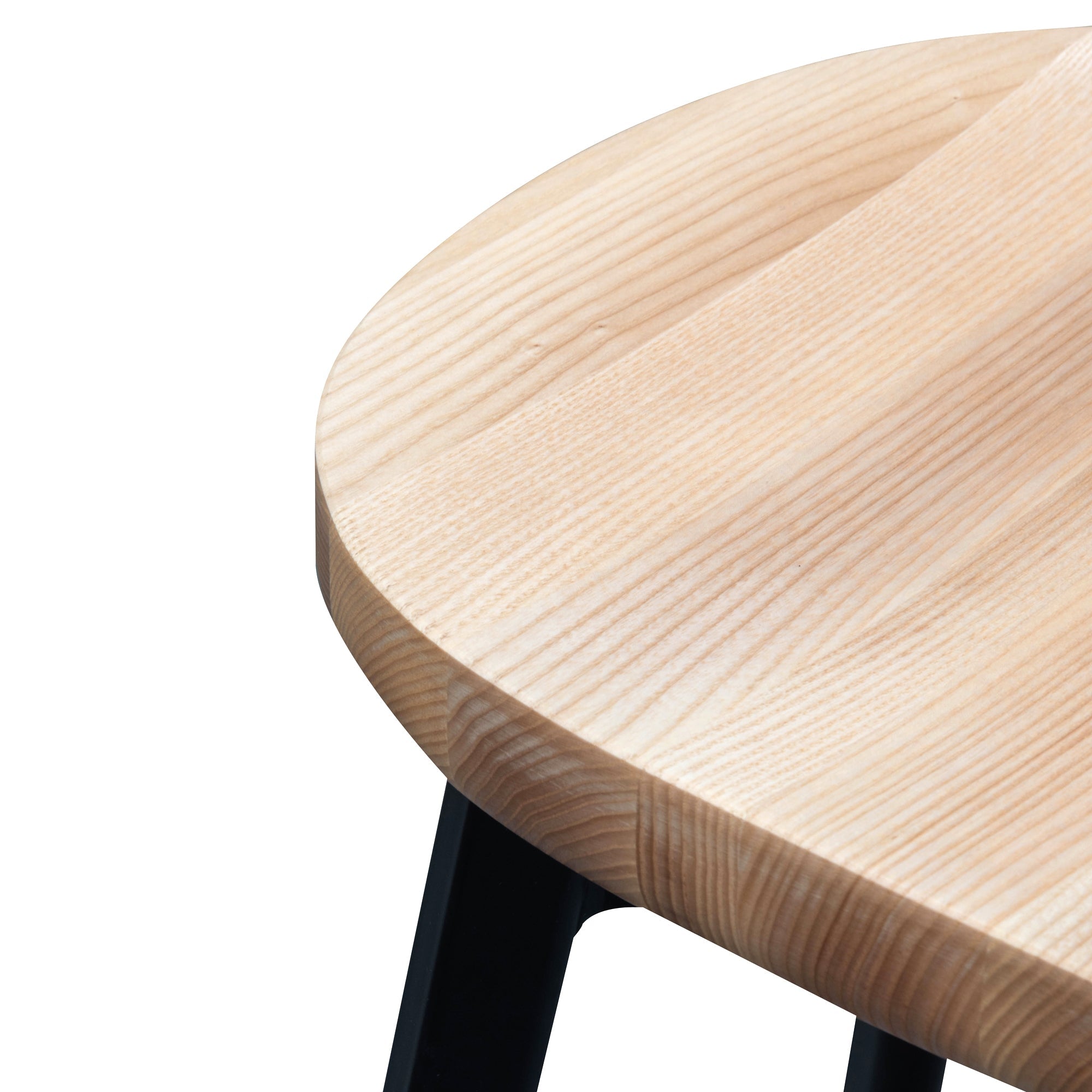 Amalfi Bar Stool In Matt Black - Natural