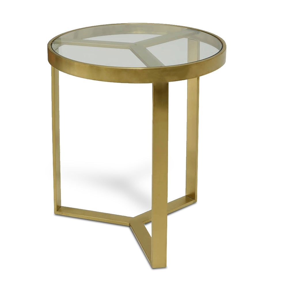 50cm Capri Side Table - Brushed Gold Base