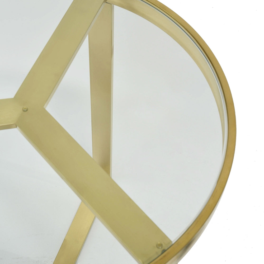 50cm Capri Side Table - Brushed Gold Base
