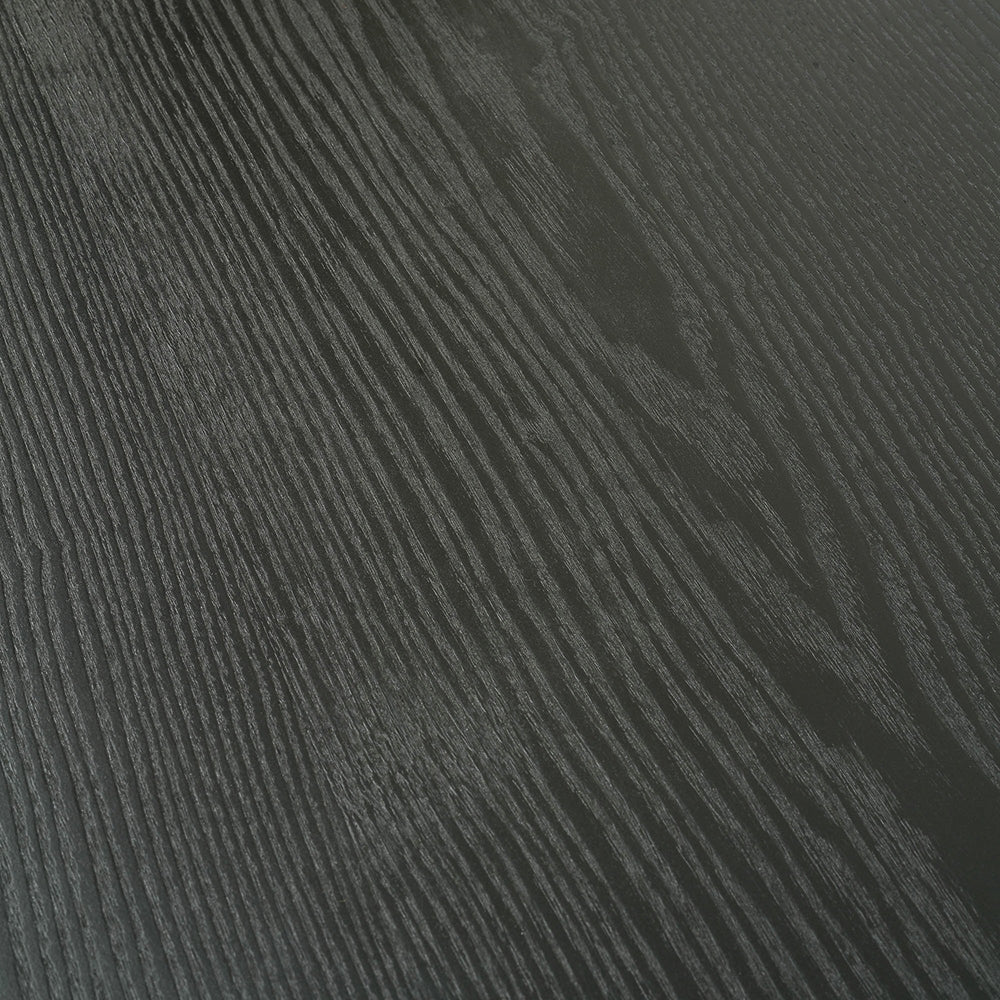 117.5cm Venezia Coffee Table - Black Ash Veneer - Black Legs