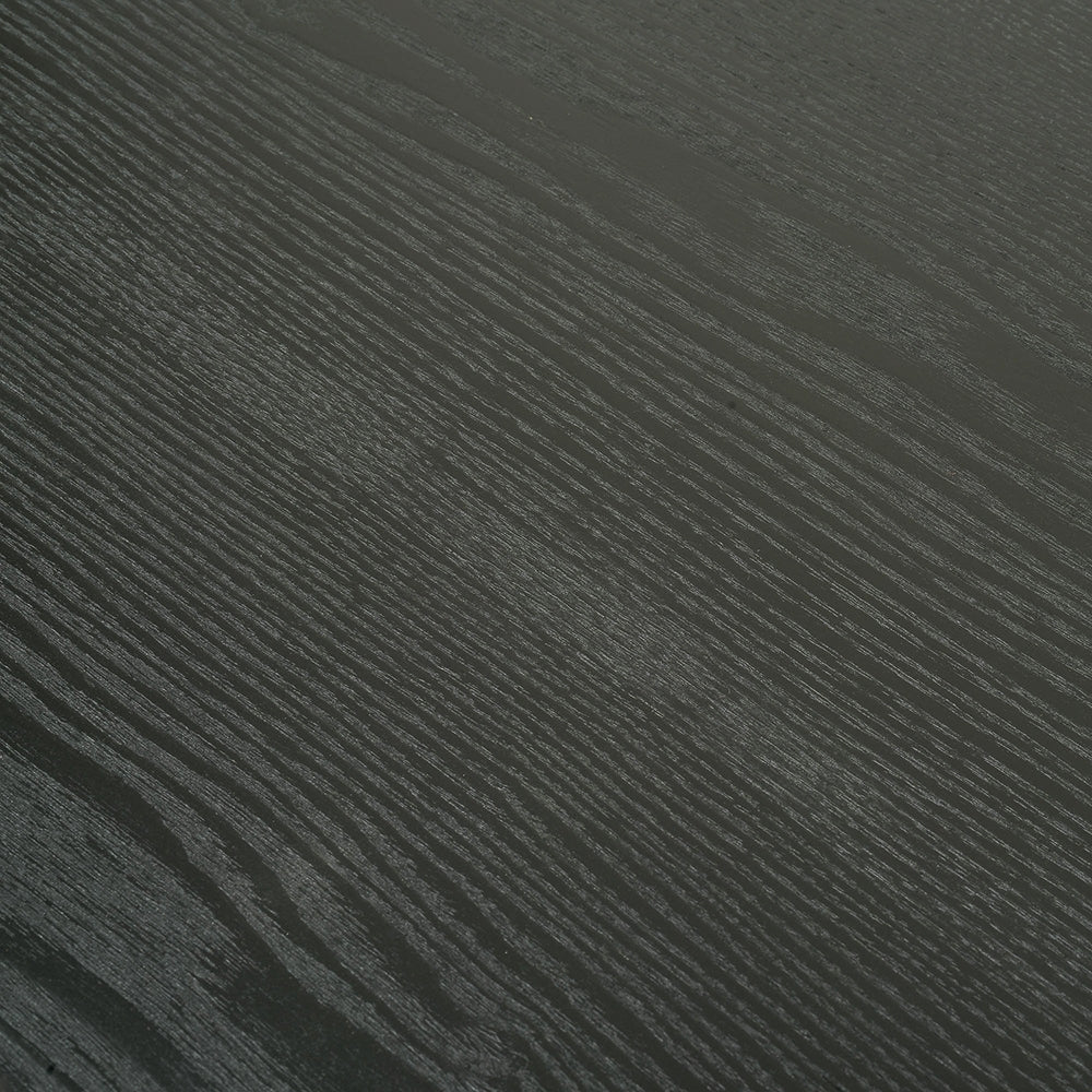 117.5cm Venezia Coffee Table - Black Ash Veneer - Black Legs