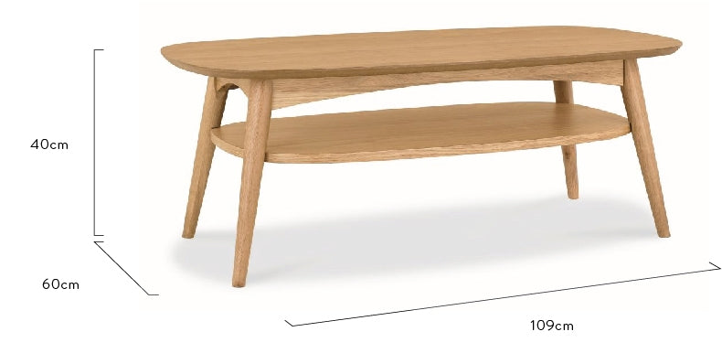 109cm Venezia Coffee Table - Natural
