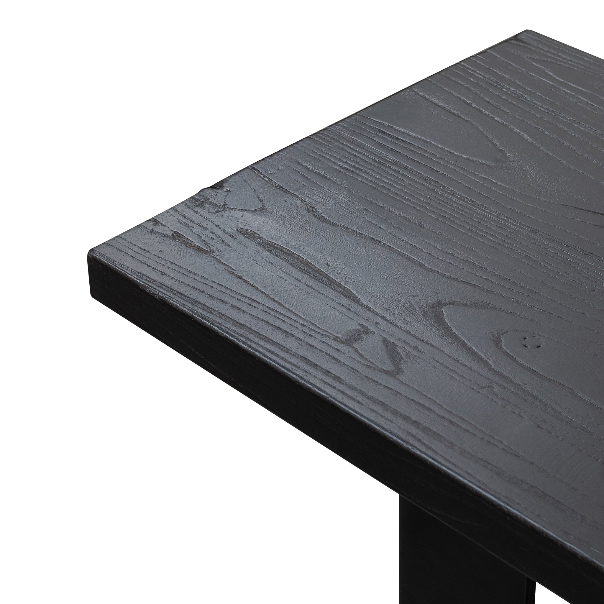 2m Reclaimed Wood Bergamo Bench- Black