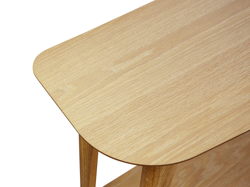 Narrow Wood Ferrara Console Table with Shelf