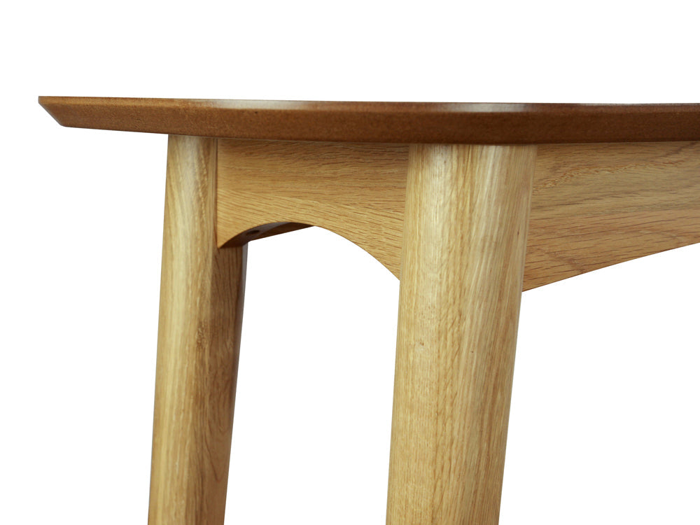 Narrow Wood Ferrara Console Table with Shelf