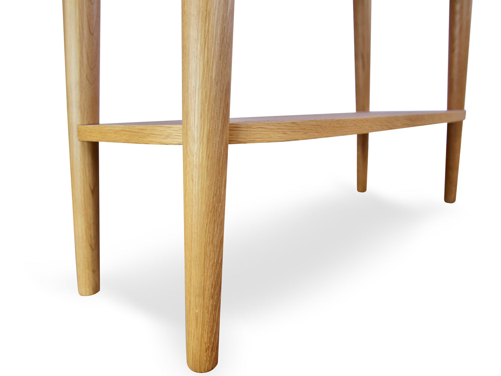 Narrow Wood Ferrara Console Table with Shelf