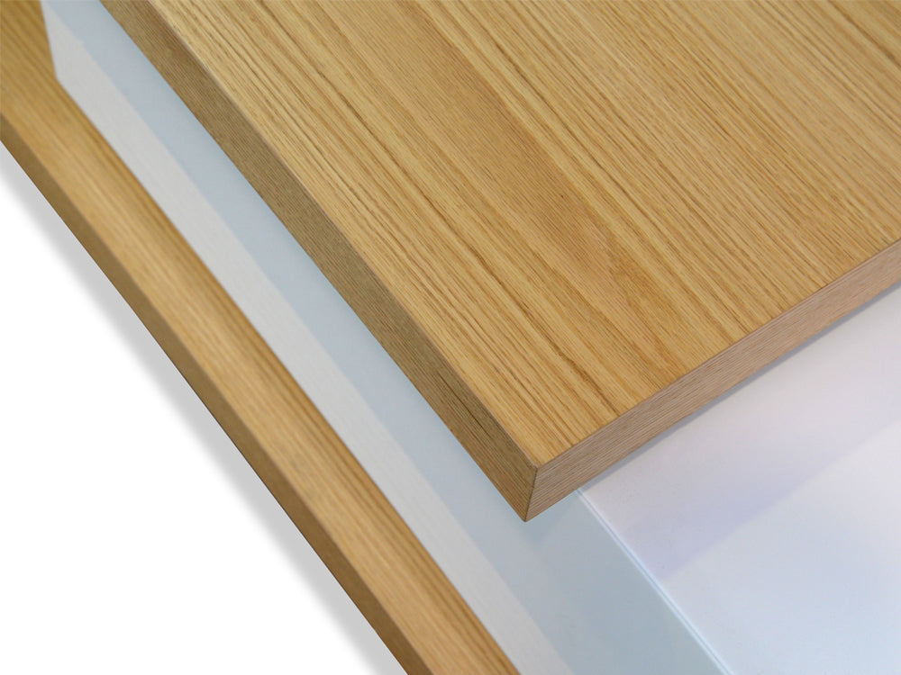 2.4m-3.07m Palermo TV Entertainment Unit - Natural - White