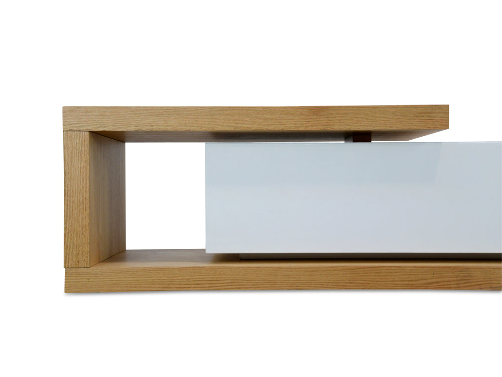 2.4m-3.07m Palermo TV Entertainment Unit - Natural - White