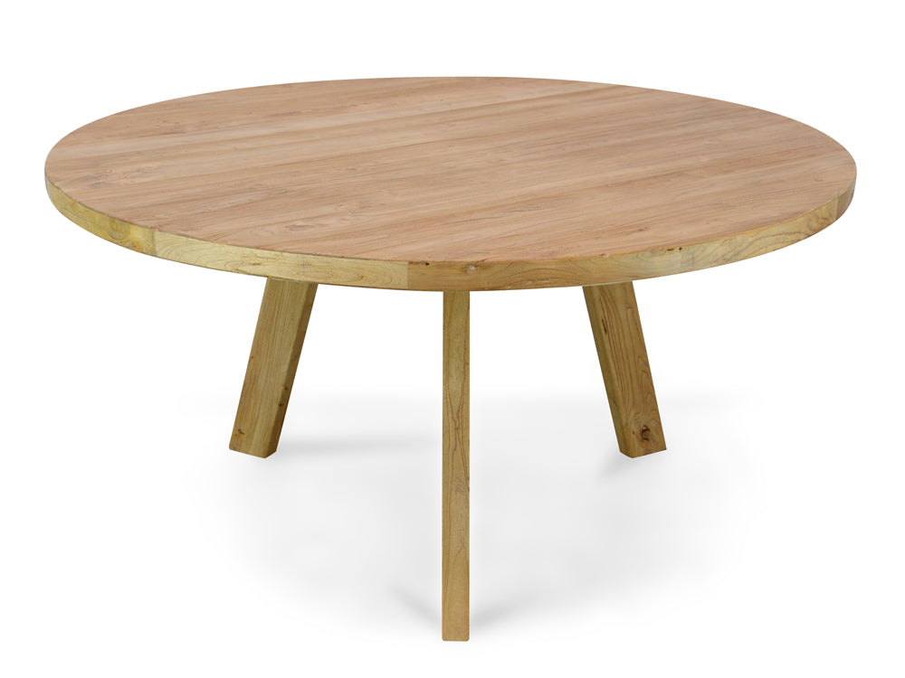 Reclaimed Elm Wood 1.5m Round Siena Dining Table
