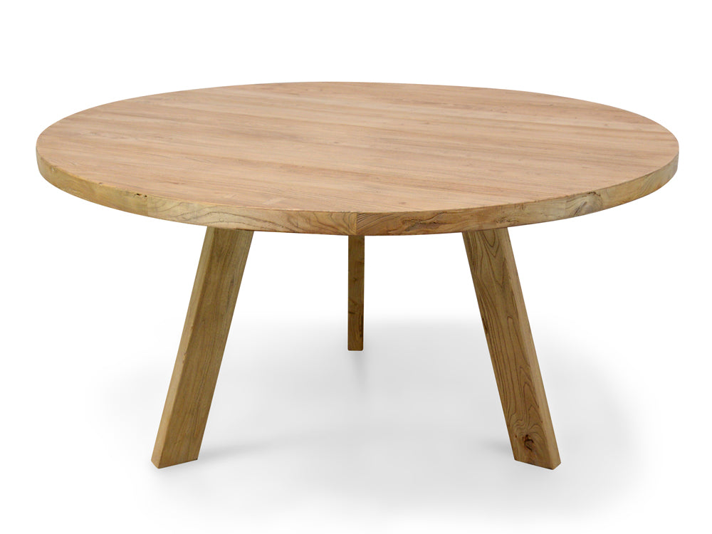 Reclaimed Elm Wood 1.5m Round Siena Dining Table