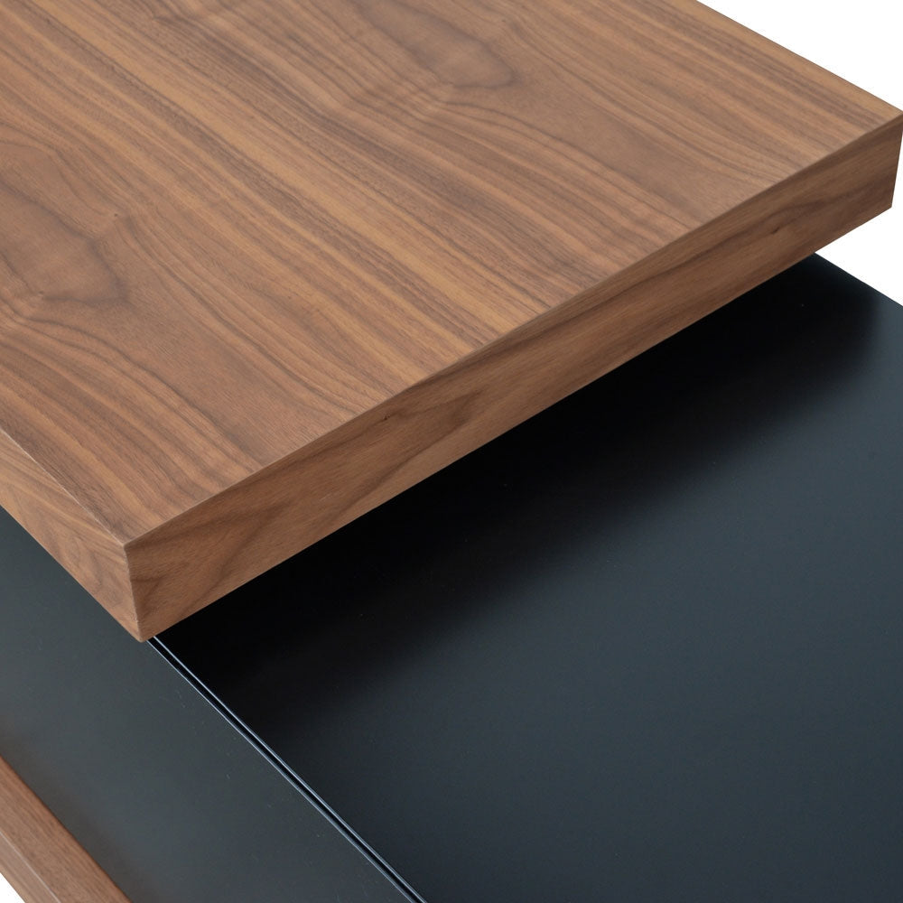 Extendable Palermo TV Entertainment Unit - Walnut - Black matt