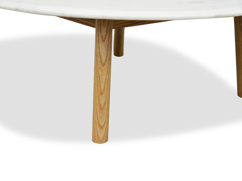 100cm Marble Round Venezia Coffee Table - Natural